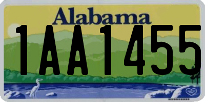 AL license plate 1AA1455