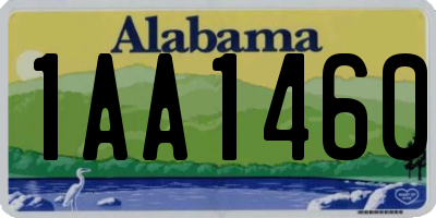 AL license plate 1AA1460