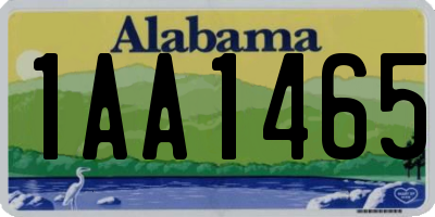 AL license plate 1AA1465