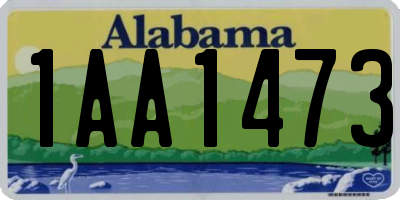 AL license plate 1AA1473