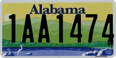 AL license plate 1AA1474