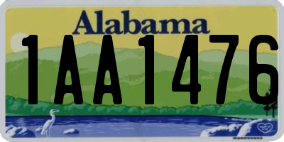 AL license plate 1AA1476