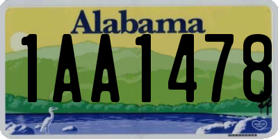 AL license plate 1AA1478