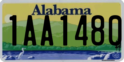 AL license plate 1AA1480