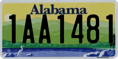 AL license plate 1AA1481