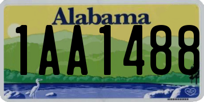 AL license plate 1AA1488