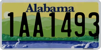 AL license plate 1AA1493