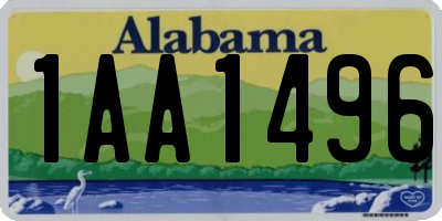 AL license plate 1AA1496