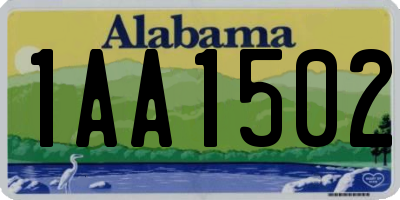 AL license plate 1AA1502