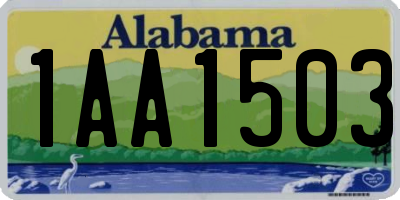 AL license plate 1AA1503