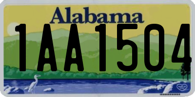 AL license plate 1AA1504