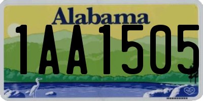 AL license plate 1AA1505