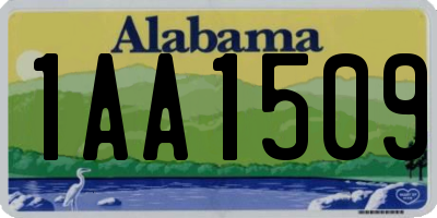 AL license plate 1AA1509