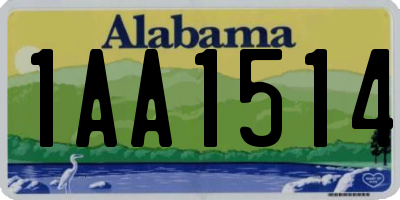 AL license plate 1AA1514