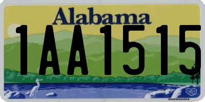 AL license plate 1AA1515