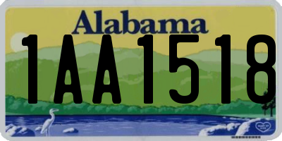 AL license plate 1AA1518