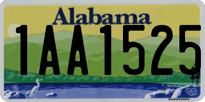 AL license plate 1AA1525