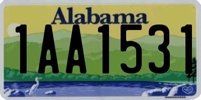 AL license plate 1AA1531