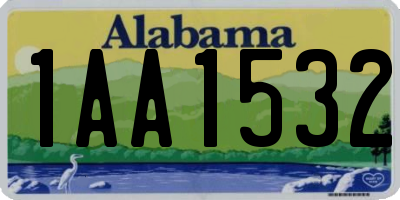 AL license plate 1AA1532