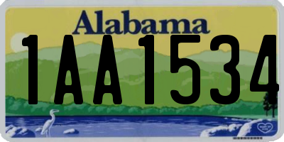 AL license plate 1AA1534