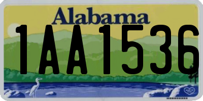 AL license plate 1AA1536