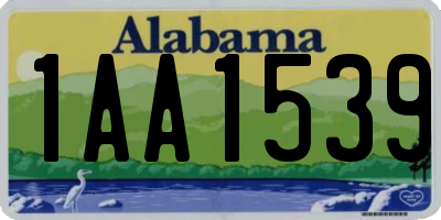 AL license plate 1AA1539