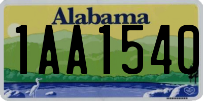 AL license plate 1AA1540
