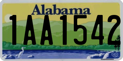 AL license plate 1AA1542