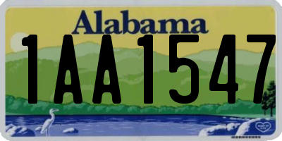 AL license plate 1AA1547