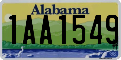 AL license plate 1AA1549