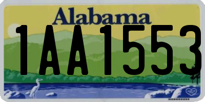 AL license plate 1AA1553