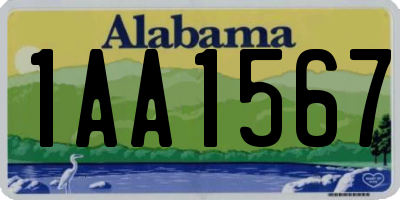 AL license plate 1AA1567