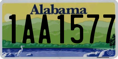 AL license plate 1AA1577