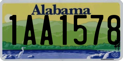 AL license plate 1AA1578