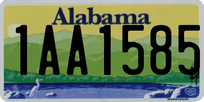 AL license plate 1AA1585