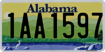 AL license plate 1AA1597