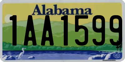 AL license plate 1AA1599