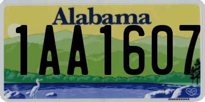 AL license plate 1AA1607