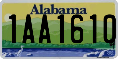 AL license plate 1AA1610
