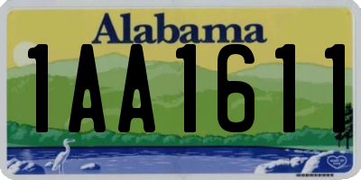 AL license plate 1AA1611