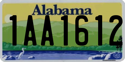 AL license plate 1AA1612