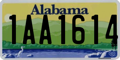 AL license plate 1AA1614