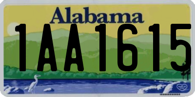 AL license plate 1AA1615