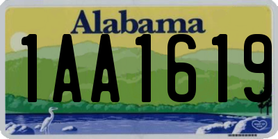 AL license plate 1AA1619