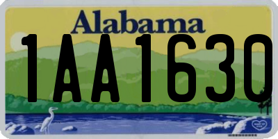 AL license plate 1AA1630