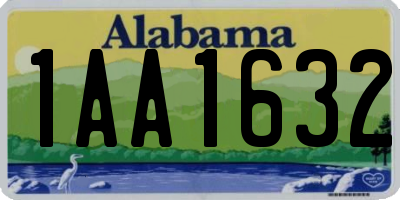 AL license plate 1AA1632