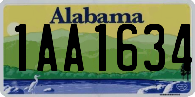 AL license plate 1AA1634