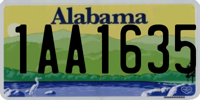 AL license plate 1AA1635