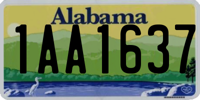 AL license plate 1AA1637