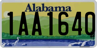 AL license plate 1AA1640